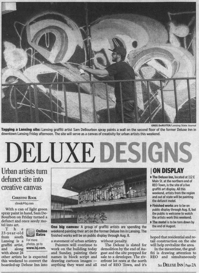 Riverside Motor Inn (Deluxe Inn, Riverside Manor) - July 31 2010 Taggers Allowed (newer photo)